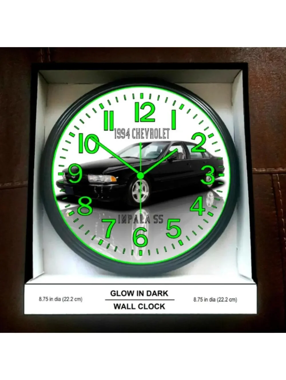 1994 Chevrolet Impala SS Glow In The Dark Wall Clock New!
